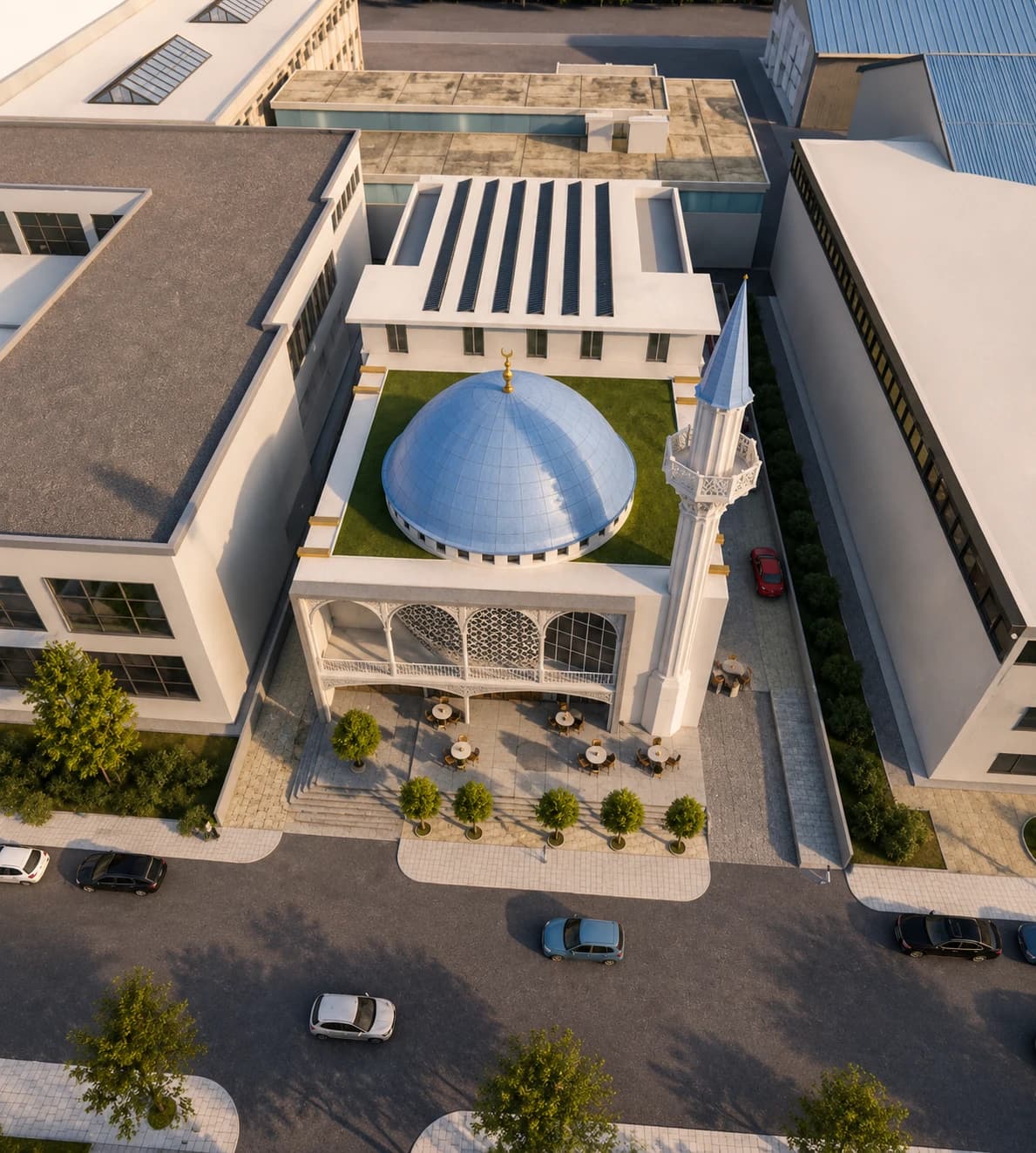 DITIB Moschee Karlsruhe — Vogelperspektive 1