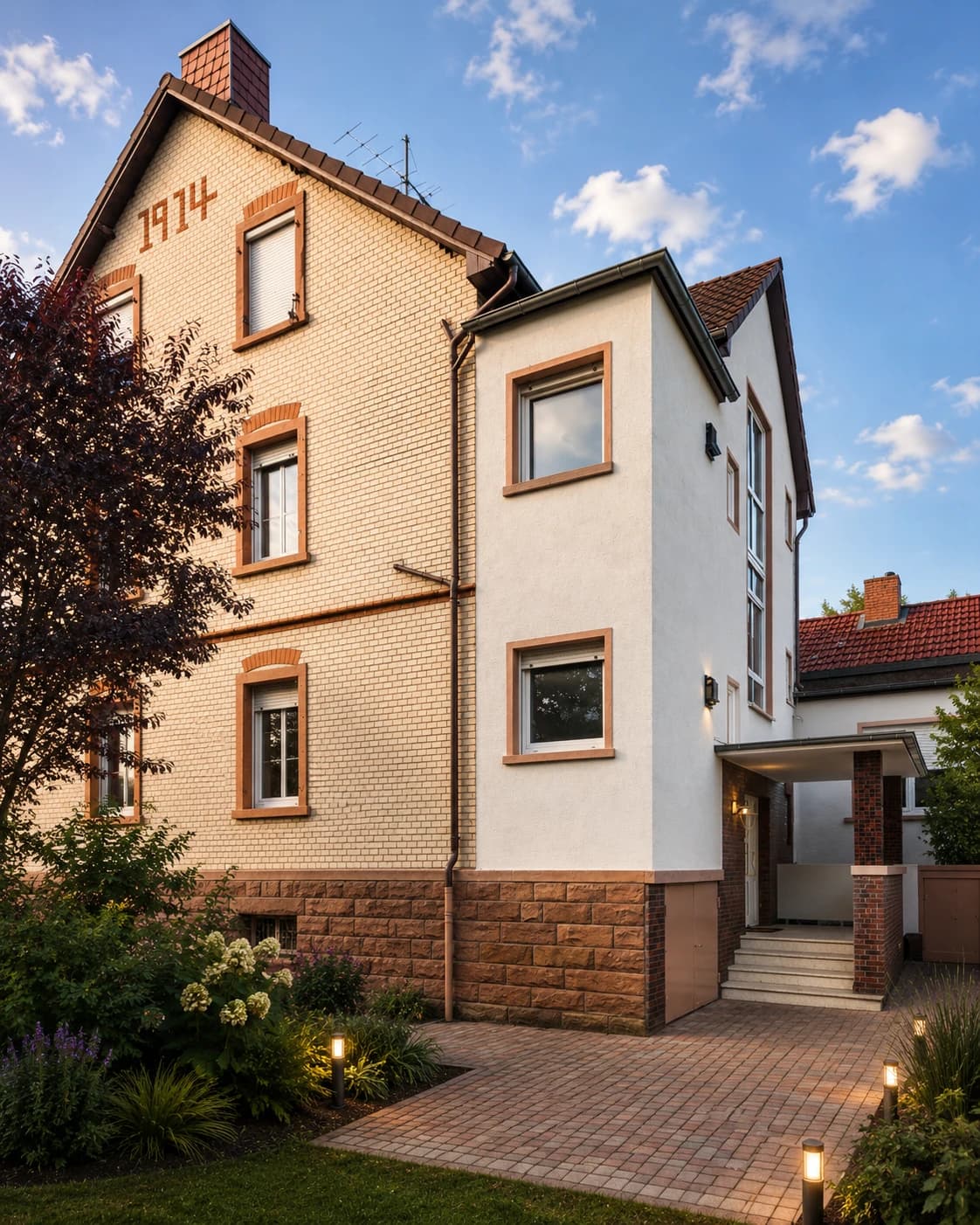 Modernisierung Mehrfamilienhaus in Langenselbold — Gartenperspektive 01