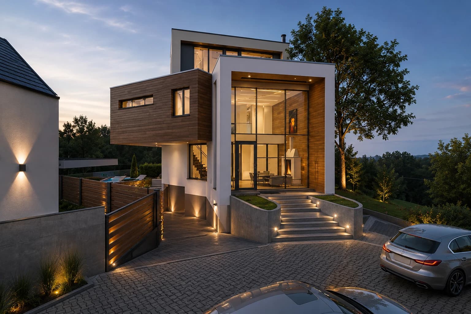 Neubau einer Villa in Langenselbold — Außenperspektive 01
