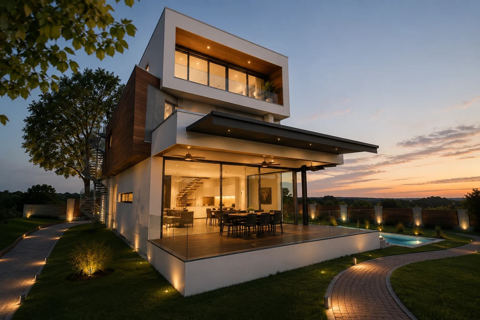 Neubau einer Villa in Langenselbold — Außenperspektive 02