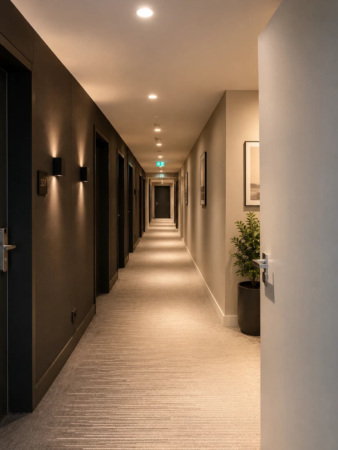 Neubau eines Hotels in Wiesbaden — Flur