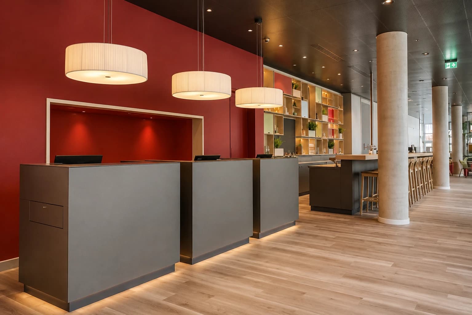 Neubau eines Hotels in Wiesbaden — Rezeption